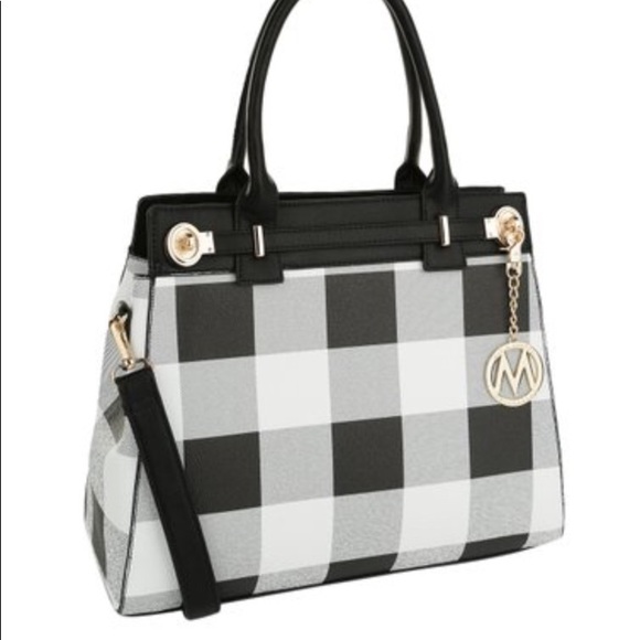 MKF Collections by Mia K. Farrow Handbags - MKF Collection by Mia K Farrow Blk/White Plaid Bag